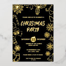 Search for tree seasonal invitations Black and gold
