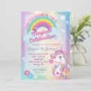 Search for over the rainbow invitations Unicorn