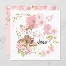 Search for fox baby girl shower invitations Botanical