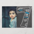 Search for boy 7th birthday invitations Blue