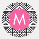 Recherche de motif géométrique coloré autocollants Monogramme