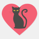 Search for heart shaped cat stickers Black