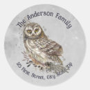 Search for watercolor owl stickers Bird