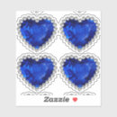 Recherche de saphir bleu autocollants Coeur