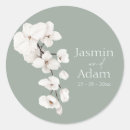 Search for green and white wedding stickers Minimalist