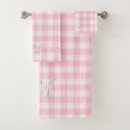 Search for gingham bath towels Pink