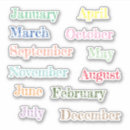 Search for months of the year stickers Organize