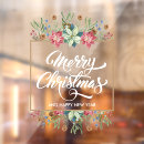 Search for floral window decals Poinsettia