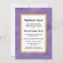 Search for purple gold white invitations High school