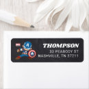 Search for superhero return address labels Captain america