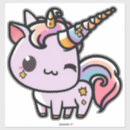 Search for cute cartoon unicorn stickers Pink