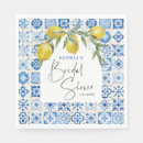 Search for blue tile napkins Bridal shower