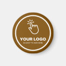 Recherche de et cercle blanc magnets Votre logo ici