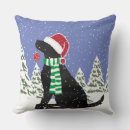 Search for black lab christmas pillows Santa