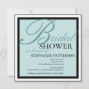 Search for teal bridal shower invitations Elegant
