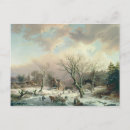 Recherche de scène neige cartes postales Cheval