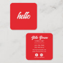 Search for bright red business cards Chic