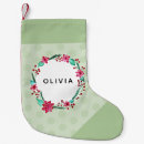 Search for flower christmas stockings Watercolor