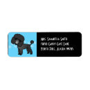 Search for miniature poodle return address labels Cartoon