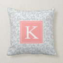 Search for coral and gray pillows Chic