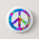Search for peace sign buttons Hippy