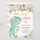 Search for three rex girl birthday invitations Stomp chomp roar