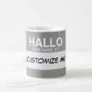 Recherche de autocollant tasses Bonjour mon nom est