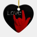 Search for sign language ornaments I love you