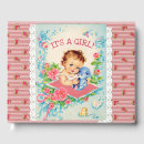Search for vintage baby shower guest books Pink