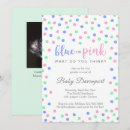 Search for confetti gender reveal invitations Boy or girl