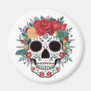 Recherche de crâne de sucre magnets Dia de los muertos