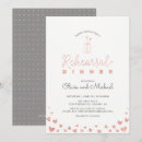 Search for rose gold rehearsal dinner invitations Typography