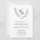 Recherche de laurel wreath invitations Noir et blanc