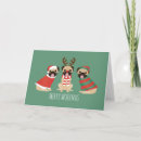 Search for black pug christmas cards Puppy