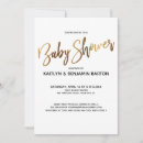 Search for metallic baby shower invitations Typography