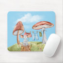 Recherche de champignons tapis souris Aquarelle