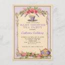 Recherche de purple tea party invitations Vintage