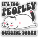 Search for lazy cat stickers Kitty