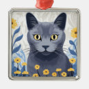 Search for russian blue cat ornaments Nebelung