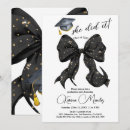 Search for she did it invitations Black