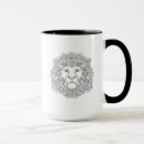 Recherche de tête de lion tasses Mandala