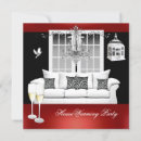 Search for red housewarming invitations White