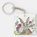 Search for easter rabbit square keychains Flowers