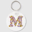 Search for m initial keychains Flowers