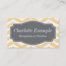 Recherche de chevron jaune cartes visite Zigzag