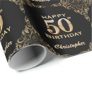 Search for 50 year old wrapping paper Black and gold