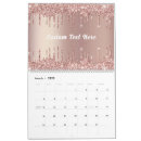 Search for rose gold calendars Glitter