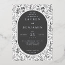 Search for silver floral border invitations Classic