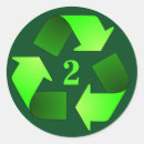 Search for recycle symbol stickers Green