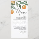 Search for watercolor orange florals wedding menus Couple